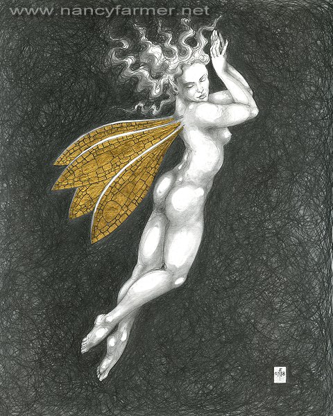 Gold Fairy 53
 - drawing by nancy Farmer