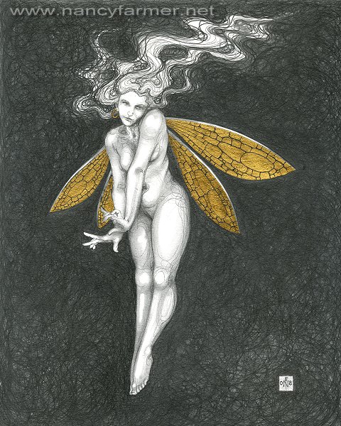 Gold Fairy 54
 - drawing by nancy Farmer